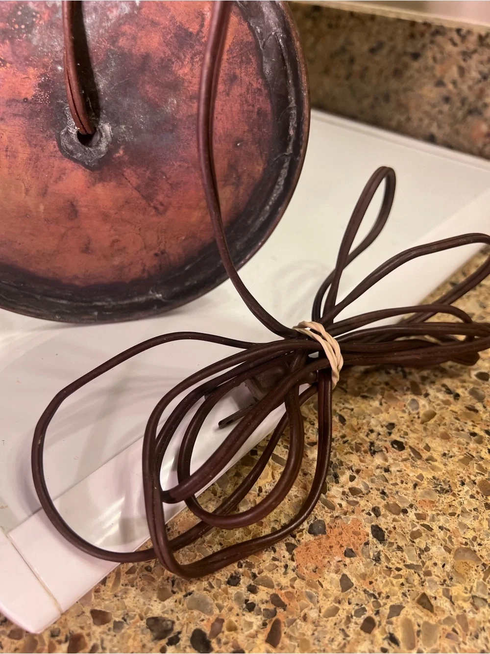 Vintage Copper Lantern Lamp - Home Accents 24.5” Tall & 9” Wide Great Patina
